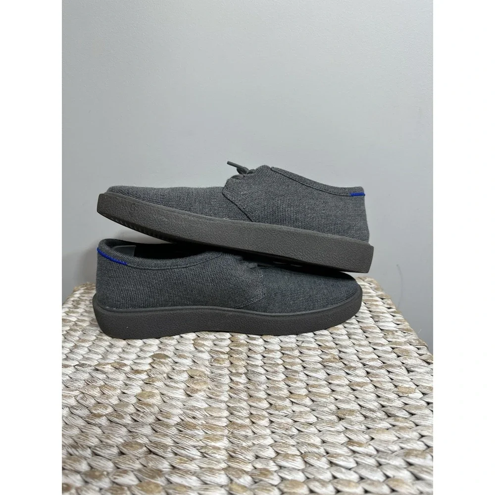 Rothy's The Monty Lace Up Shoes Men 10 Grey Black Wool Blend Knit  Modern Casual